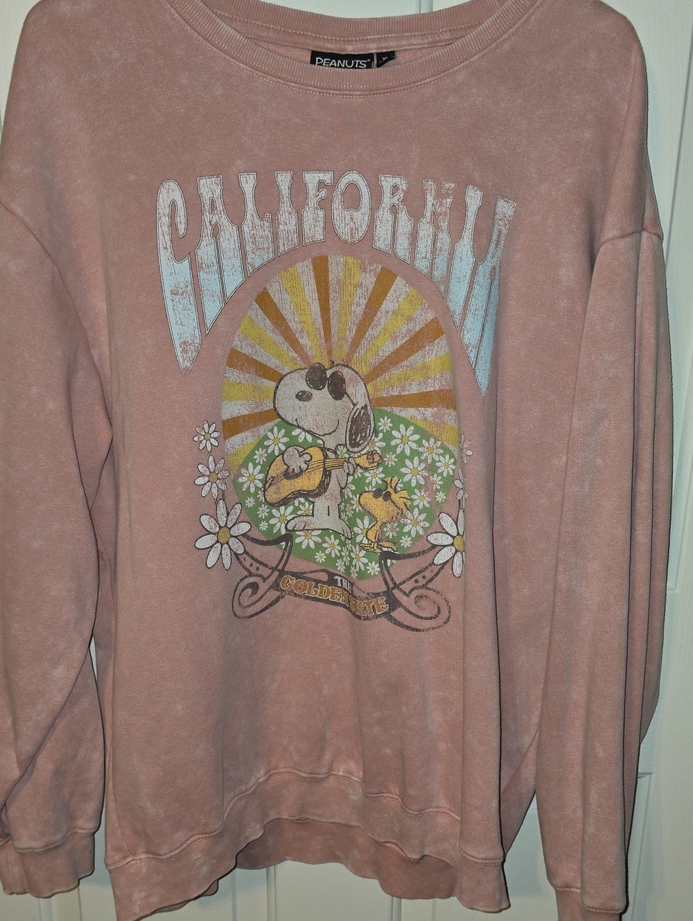 Peanuts California Pink Graphic Sweatshirt